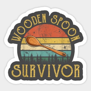 Wooden spoon survivor Sticker